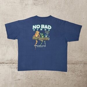 Cabo San Lucas Graphic T-Shirt Men's 3XL Blue No Bad Times Mexico Tourist Yazbek